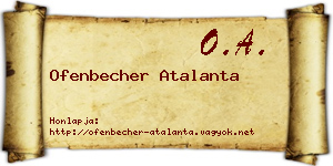 Ofenbecher Atalanta névjegykártya